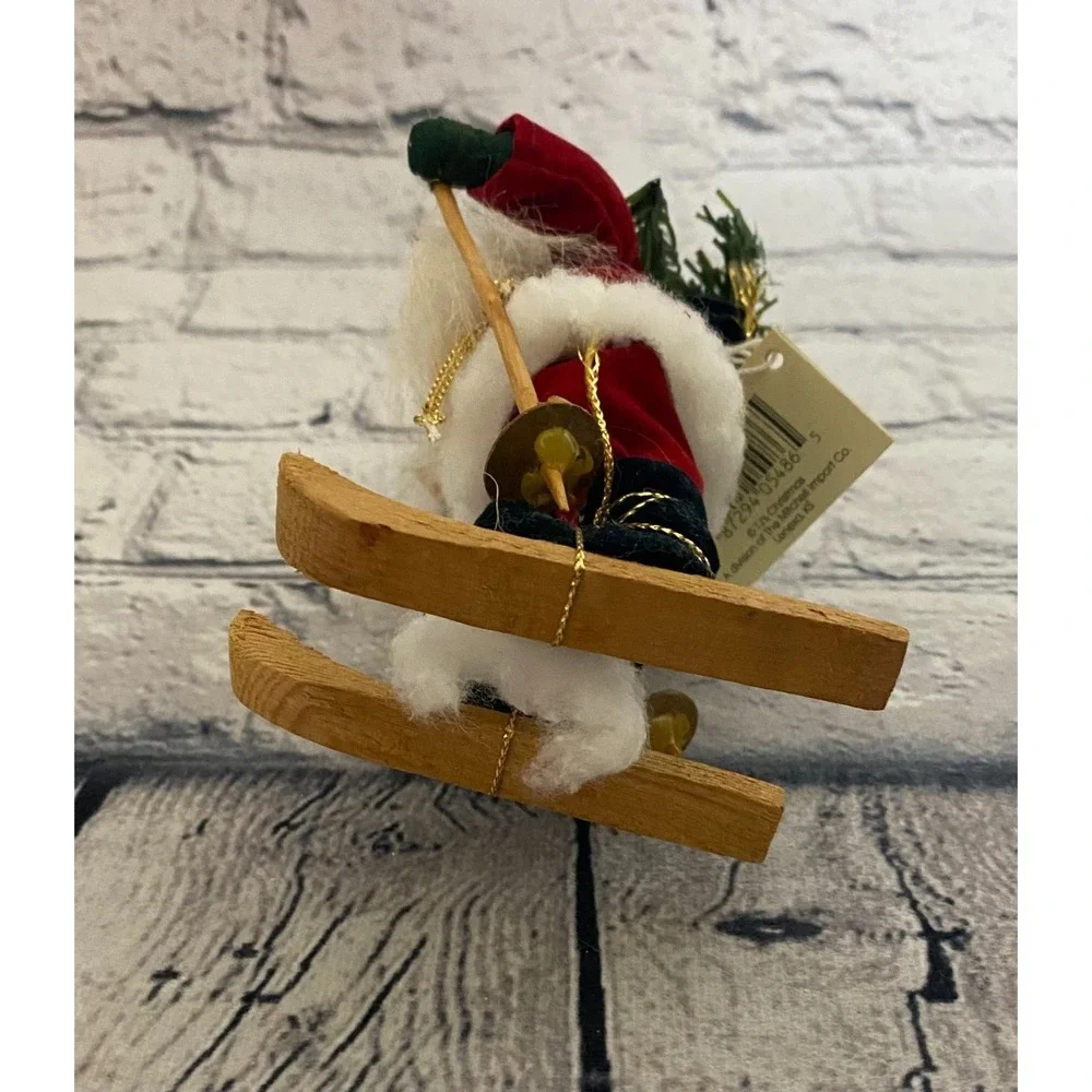 Vintage NWT The Santas Ornament‎ By Tina Mitchell Ski Christmas Tree Decor